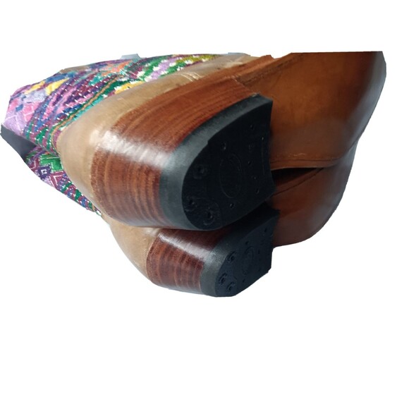 Handcrafted Kilim & Leather Boots Woven South Western Women's Size 41 | US 10 - Picture 11 of 13